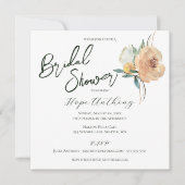 ブライダルシャワー明るい夏の花エレガント 招待状 (正面)