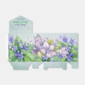 ブライダルシャワー春の結婚式ウォーターカラーヴィオレット フェイバーボックス (折り畳みなし)