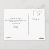 ブライダルシャワー有償はがき ポストカード (裏面)