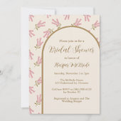 ブライダルシャワー植物性可愛い山花写真坊 招待状 (正面)