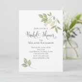 ブライダルシャワー植物性赤ちゃんの息の緑 セーブザデート (スタンド正面)