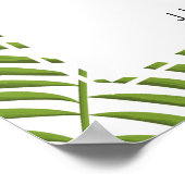 ブライダルシャワー歓迎サイン |トロピカル葉 ポスター (角)