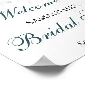 ブライダルシャワー歓迎ポスター署名 ポスター (角)