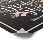 ブライダルシャワー歓迎モダン金ゴールドパイナップルカップル ポスター (角)