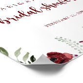 ブライダルシャワー歓迎素朴夏フローラポスター ポスター (角)