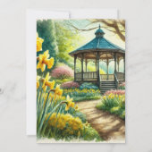 ブライダルシャワー水彩ダッフォジル 招待状 (裏面)