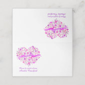ブライダルシャワー水彩ハート紫ピンクカード プレイスカード (外部開封)