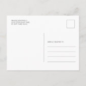 ブライダルシャワー水彩フローラ素朴 モダン インビテーションポストカード (裏面)