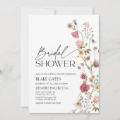 ブライダルシャワー水彩フローラ 招待状 (正面)