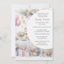 ブライダルシャワー水彩招待状 招待状