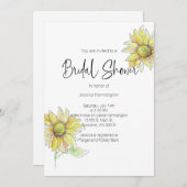 ブライダルシャワー水彩秋ひまわり招待状 招待状 (正面/裏面)