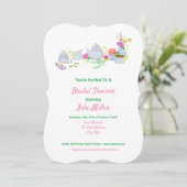 ブライダルシャワー水彩茶パーティー 招待状 (スタンド正面)