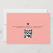 ブライダルシャワー水彩赤面ピンクフローラ 招待状 (裏面)