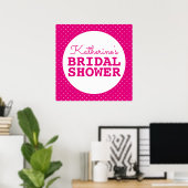 ブライダルシャワー水玉模様 ポスター (ホームオフィス)