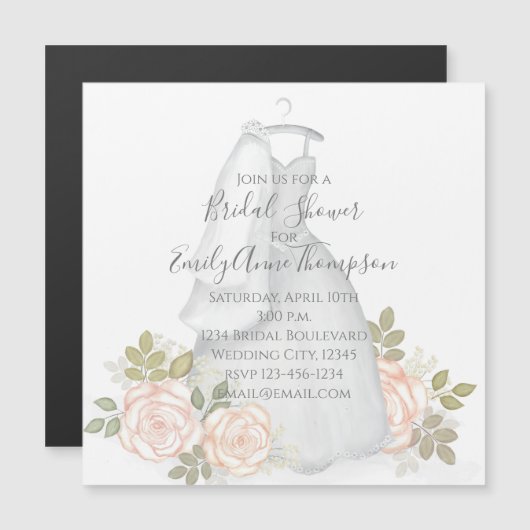 ブライダルシャワー水色フローラ磁エレガント石 (正面/裏面)