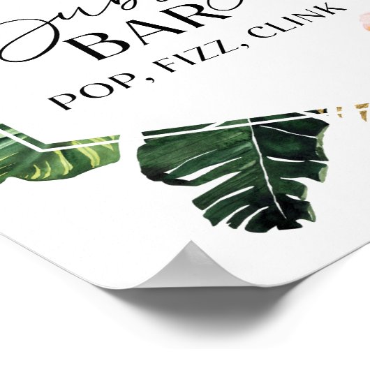 ブライダルシャワー泡状バーポップ・アートのフィズンクリンク徴候 ポスター (角)