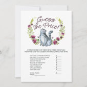 ブライダルシャワー猫テーマプライスゲームカードを推測 招待状 (正面)