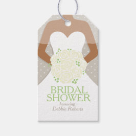 ブライダルシャワー白いバラのリハーサル結婚ズ ギフトタグ