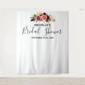 ブライダルシャワー白フローラ写真の背景 タペストリー (正面)