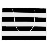 ブライダルシャワー白黒ストライプ ラージペーパーバッグ (裏面)