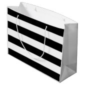 ブライダルシャワー白黒ストライプ ラージペーパーバッグ (裏面アングル)