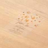 ブライダルシャワー秋のウィスパーズ アクリル招待状 (レイダウン)