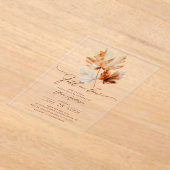 ブライダルシャワー秋のウィスパーズ アクリル招待状 (レイダウン)