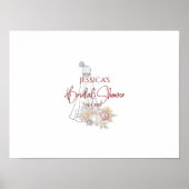 ブライダルシャワー秋の台本代替ゲストブック ポスター (正面)