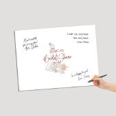 ブライダルシャワー秋の台本代替ゲストブック ポスター