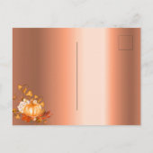 ブライダルシャワー秋の愛の銅の招待 ポストカード (裏面)