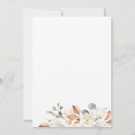 ブライダルシャワー秋の招待の後に幸せに 招待状 (裏面)