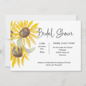 ブライダルシャワー秋ひまわり招待状 案内状 (正面)