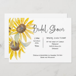 ブライダルシャワー秋ひまわり招待状 案内状