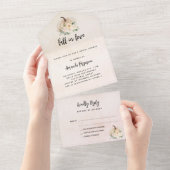 ブライダルシャワー秋インラブカボチャRSVP オールインワン招待状 (貼ってはがせる)