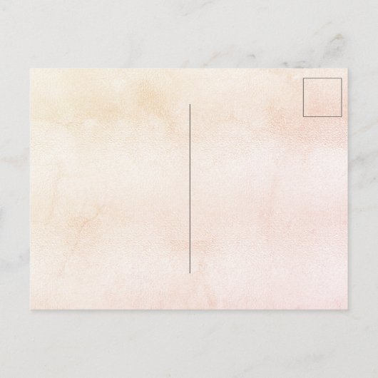 ブライダルシャワー秋インlove花模様オレンジ インビテーションポストカード (裏面)