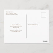 ブライダルシャワー秋秋エレガントカボチャかわいい ポストカード (裏面)