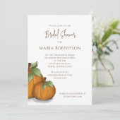 ブライダルシャワー秋秋エレガントカボチャかわいい 招待状 (スタンド正面)