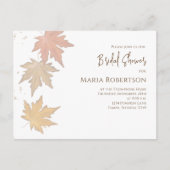 ブライダルシャワー秋秋緑葉のQRコード ポストカード (正面)