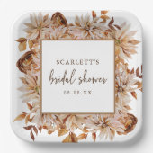 ブライダルシャワー秋紙プレート ペーパープレート (正面)