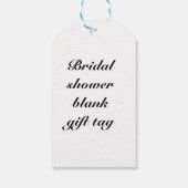 ブライダルシャワー空白のギフトラベル ギフトタグ (裏面)