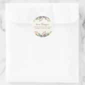 ブライダルシャワー紅葉エレガント差出人住所 ラウンドシール (バッグ)