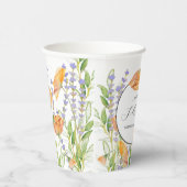 ブライダルシャワー紙カップカラフルフラワー 紙コップ (右)