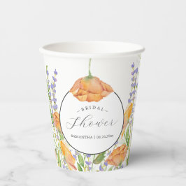 ブライダルシャワー紙カップカラフルフラワー 紙コップ