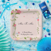 ブライダルシャワー紙プレート ペーパープレート (パーティー)