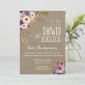 ブライダルシャワー素朴の花 招待状 (スタンド正面)