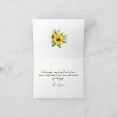 ブライダルシャワー素朴ひまわりライトサンキュア サンキューカード (内部)