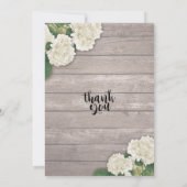 ブライダルシャワー素朴ウッドアジサイ花灯 招待状 (裏面)