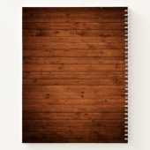 ブライダルシャワー素朴ウッドライトレースレシピ ノートブック (裏面)