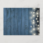 ブライダルシャワー素朴ストリングライツスクイーズレモン 案内ポストカード (裏面)