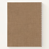 ブライダルシャワー素朴バーラップレースライトギフトリスト ノートブック (裏面)